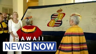 A moment in Hawaiian history: Queen Liliuokalani’s royal standard welcomed home