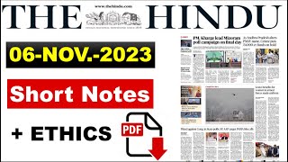 Q&A- Session The Hindu Newspaper 06 November 2023 + Summary with MIND MAPS