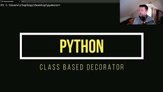 Python - Class based decorator