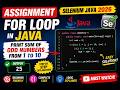 194. Assignment - Solve a program using for loop in Java (Selenium Java 2026)