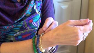 Gemstone Bracelets: Jade, lapis, citrine, and amethyst