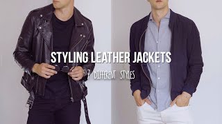 7 Different Styles of Leather Jackets for Men + OUTFIT INSPIRATION