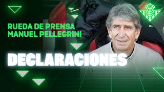 Rueda de prensa de Manuel Pellegrini tras el #MallorcaRealBetis 🗣🎙 | Real BETIS Balompié