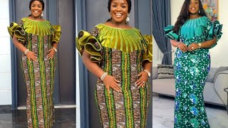 How to SEW BUBU KAFTAN with  LINING/ YOKE  and  RUFFLES  on the SLEEVES   💥