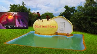 How To Build Underground Room And Mud Snail House With Pretty Swimming Pool By Ancient Skill (Full)