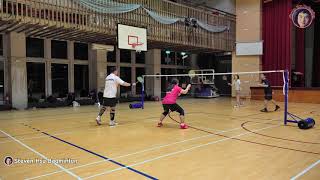 [球隊紀錄]XD 尤春柏/陳惠君vs林維平/Madoka(20200308FUMA Badminton Club)2K高清 Nice Camera Angle