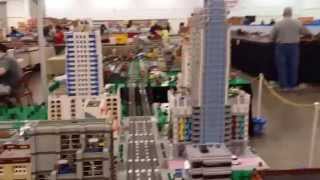 Giant Lego model city tampa train show.