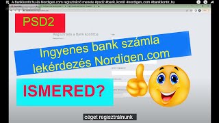 A Bankkontir.hu és Nordigen.com regisztráció menete #psd2 #bank_kontír #nordigen_com #bankkontir_hu