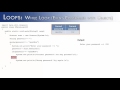Loops Part 7: While Loops Event-Controlled with Objects (Java)