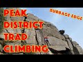 Peak District rock climbing, Knights move HVS and Amazon crack HS.