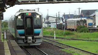 JR五所川原駅　五能線 弘前行き到着【GV-E400系・821D】　2022.07.13