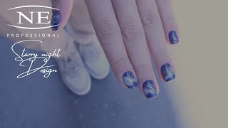 Աստղային գիշեր. Դիզայն ՆԵ գել լաքերով / Starry night. A design with NE gel lacquer