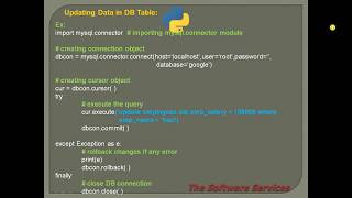 30 Python MySQL DB Updating Data in Telugu