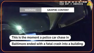 WARNING: GRAPHIC CONTENT - Video captures police car chase ending in fatal crash
