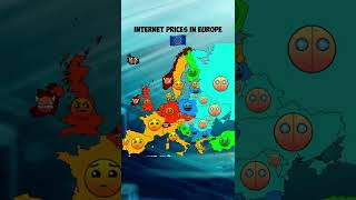 Internet prices in Europe by country #shorts