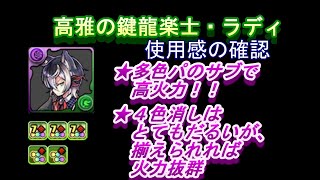 【パズドラ】高雅の鍵龍楽士・ラディ　使用感の確認