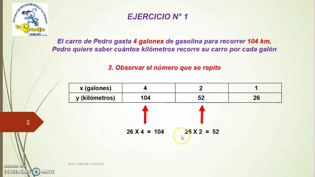 Formula De Proporcionalidad Directa - Trilosa