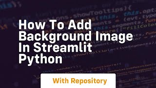 how to add background image in streamlit python