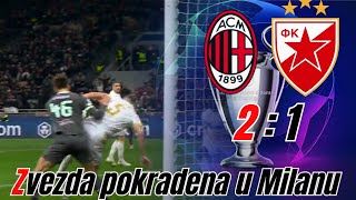 AC Milan - Crvena zvezda 2:1 ☆ Golovi pali posle grešaka ☆ Liga šampiona