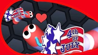 Slither.io - 4th July New Custom World Biggest Snake | New Skin Slitherio Epic Plays