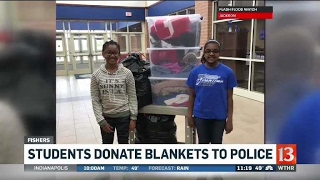 Students donate blankets