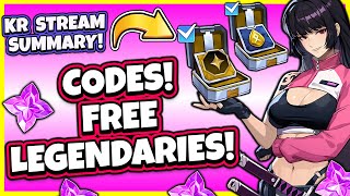 CODES \u0026 FREE LEGENDARIES! KR STREAM SUMMARY! EPIC CHANGES \u0026 CONTENT! [Solo Leveling: Arise]