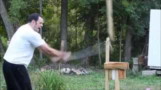 Ronin Katana Entry Level Sword Destruction Testing. Breaking Multiple Samurai Swords