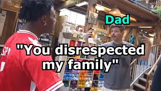 Angry dad confronts influencer