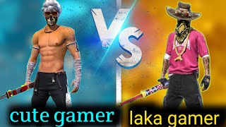 Lakha gamer vs cute gamer 1vs1 custom 7.1 se Hara Diya Lakha gamer ko