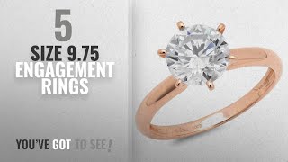 10 Best Size 9.75 Engagement Rings: Clara Pucci 1.4 CT Brilliant Round Cut Solitaire Engagement