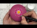 mandala dot art painting step by step tutorial relaxing artwork 🎨💜🩷🧡🤍