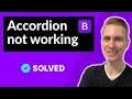 Accordion not Working in Bootstrap 5 (SOLVED)