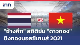 ''ช้างศึก'' สถิติข่ม ''ดาวทอง'' ชิงทองบอลซีเกมส์ 2021