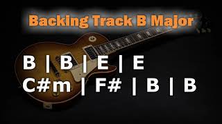 Slow Rock Backing Track B Major | 90 BPM | Guitar Backing Track