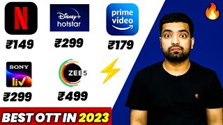 Top 5 Best OTT Platforms In India - 2023 ⚡️ Netflix Vs Prime Vs Hotstar Vs Zee5 Vs Liv - New Plans