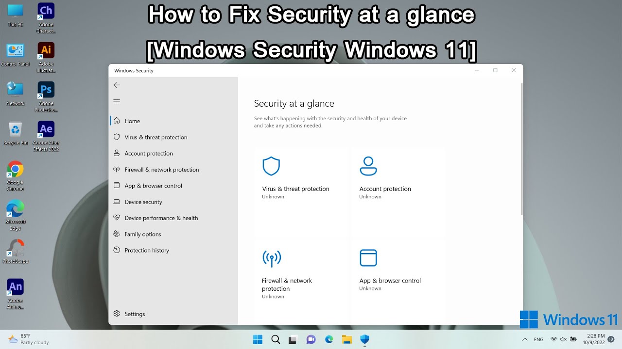 How To Fix Security At A Glance [Windows Security Windows 11] - YouTube