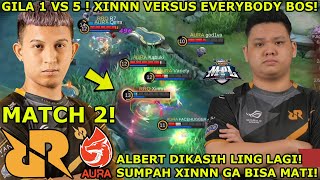 XINNN ESMERALDA 1 VS 5! INI SIH NAMANYA XINNN VERSUS EVERYBODY GILA! RRQ VS AURA MATCH 2 MPL!