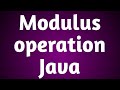 Modulus operation java