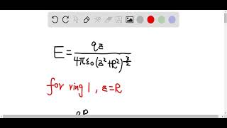 Figure 22-47 shows two parallel nonconducting rings with their central axes along a common line. Ri…