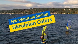 Sailing Ukrainian Colors on Lake Washington