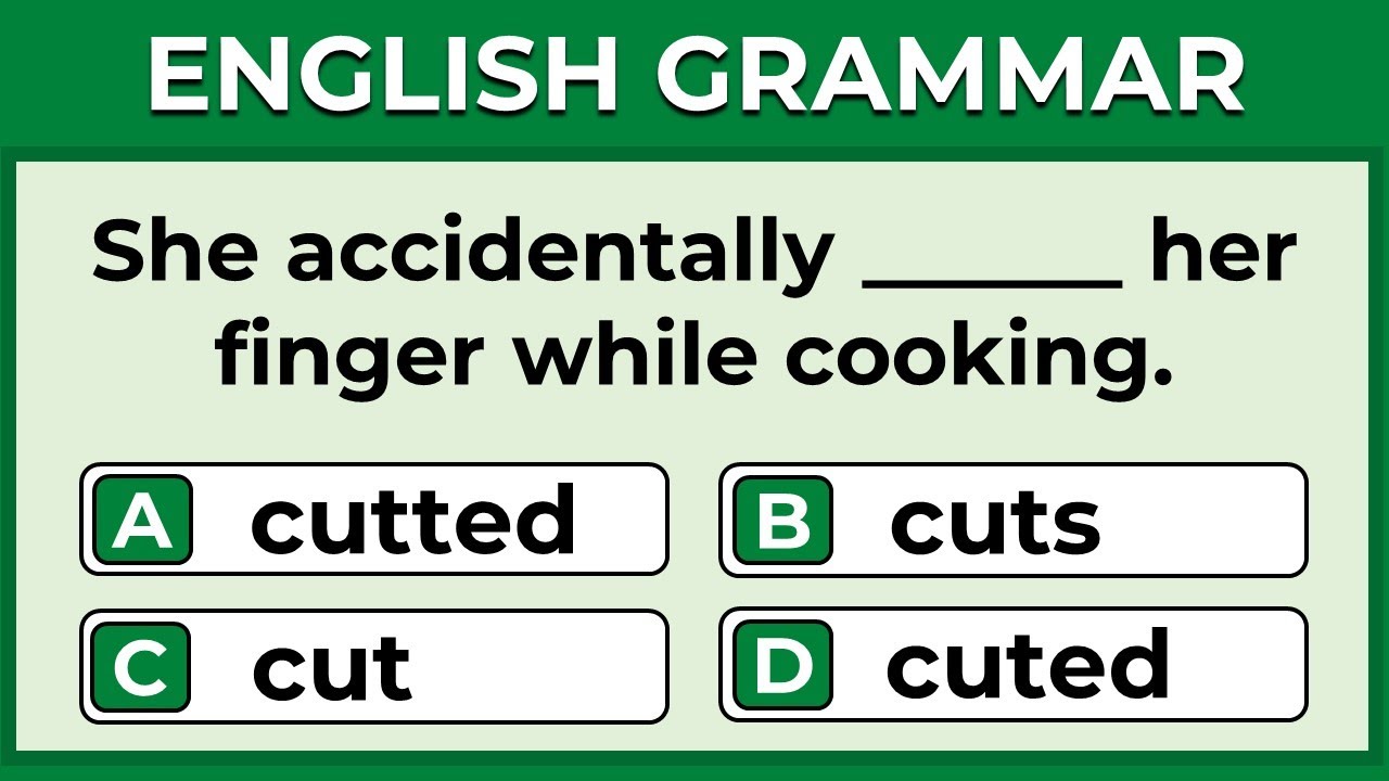 English Grammar Test Can You Score 20 20 Youtube