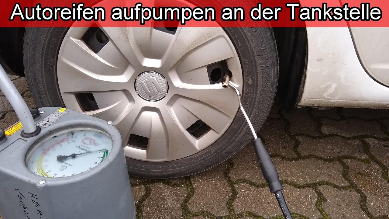 Autoreifen Luft Aufpumpen An Tankstelle – Auto Reifen Luftdrück Prüfen ...