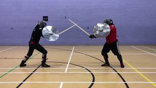 Sidesword \u0026 Rotella (Shield) Sparring - Jordan vs Nick