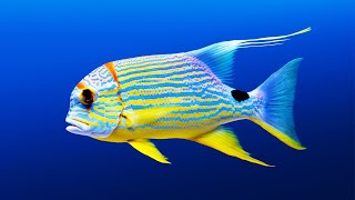 4K Tropical Underwater Seascape - Colorful Fish and Coral Reef Life - Deep Sleep Meditation Music