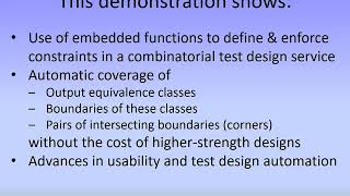 1. Combinatorial testing