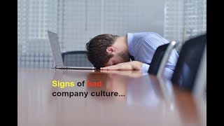 3 Signs of bad company culture