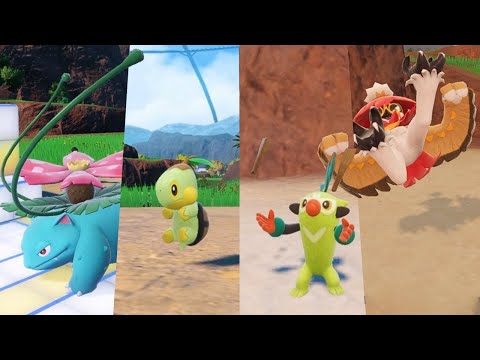 This game has so many Animations (All Grass Starters)