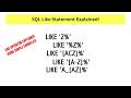 SQL Like Statement Explained Using Simple Examples!