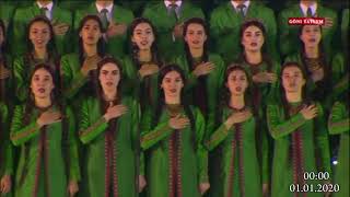 Turkmenistan: National Anthem Live Alem, Ashgabat (2019.12.31.)