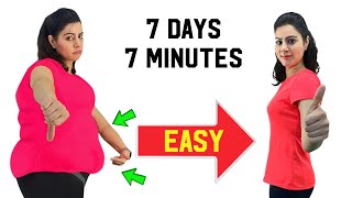 Best 7 Mins Home Workout To Reduce Belly Fat For Beginners In 7 Days ( No JUMPING + SUPER EASY )